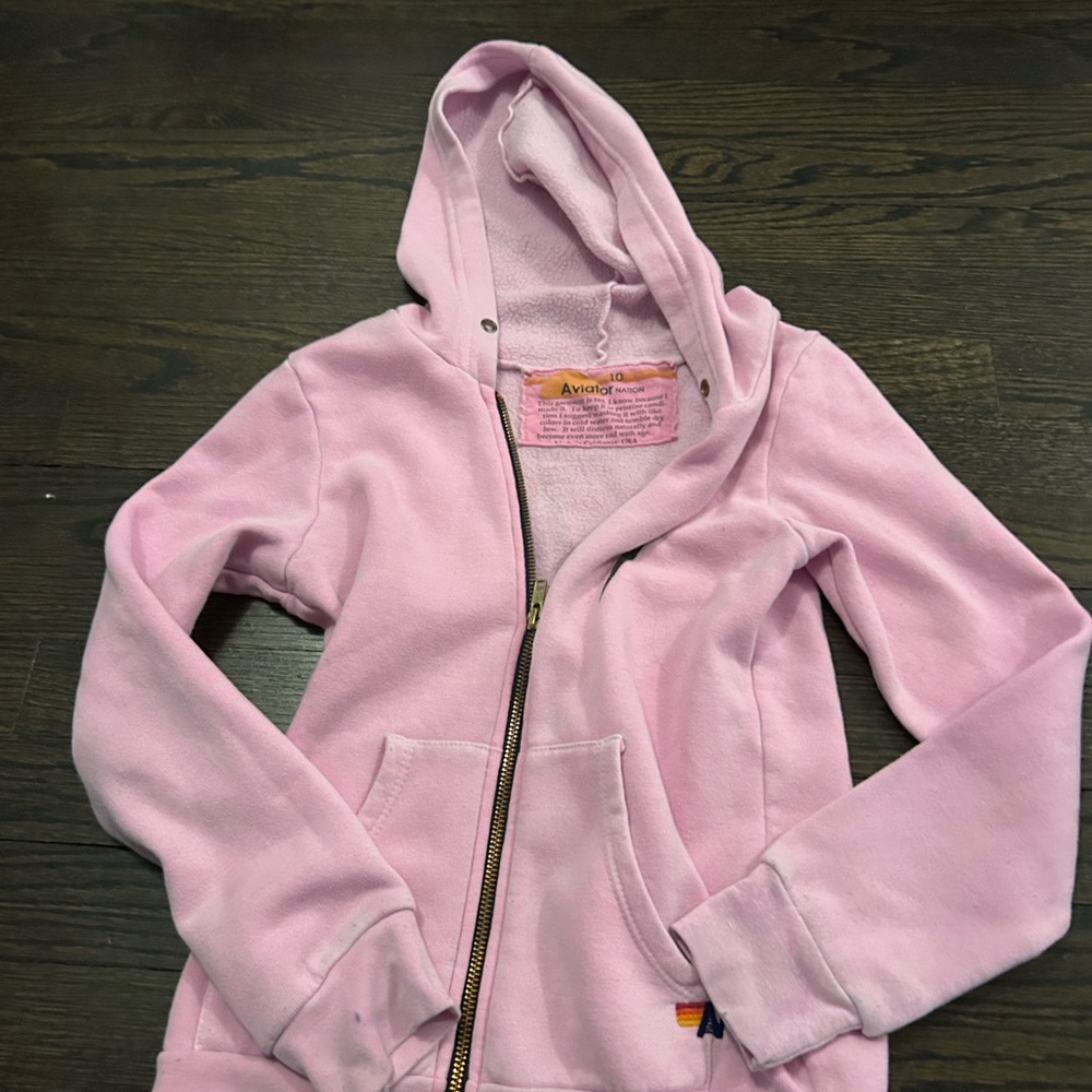 Aviator Nation Pink Kids Hoodie Jacket